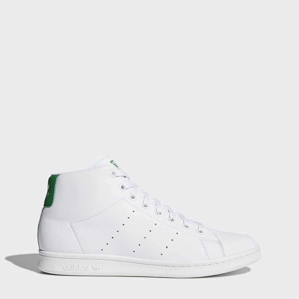 Adidas Stan Smith Mid - Originals ανδρικα - Ασπρα/Πρασινο,Μέγεθος: EU 36 – 54 2/3 (547ZSNJM)